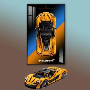 31.5" Metal Display wall mount for LEGO® Technic 42172 McLaren P1 (style A) - Picture 1 of 9