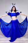 Practice Clothes Model Apron Skirt Fan Oriental Belly Dance Split Skirt Suit