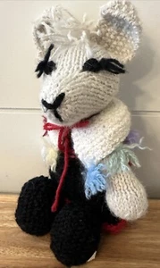 N) Llama Plush Alpaca Crochet Coat Tassels Handmade Plushie Stuffed Animal Toy - Picture 1 of 7