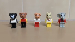 Vintage Lego Fabuland Mixed Animal Minifigures 1970's x5 Different Figures - Picture 1 of 14