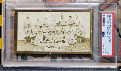 ST LOUIS NATIONALS 1913 T200 Fatima Cigarettes PSA 1 (MK) CARDINALS Scarce Card! - Image 1 of 2