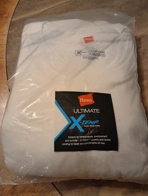 Mens 3 Pk Hanes Ultimate X-Temp Crew Neck Undershirts T-shirts 7XL Read Details  - Image 1 of 4