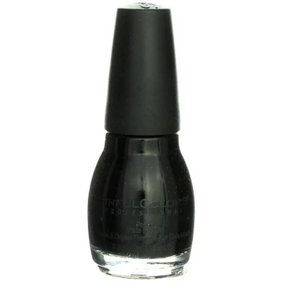 Esmalte Sinful Colors Professional, preto sobre preto 103, 0,5 fl oz - Imagem 1 de 4