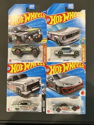 2025 HOT WHEELS WALMART EXCLUSIVE ZAMAC LOT OF 4 ,CHEVY - BMW - SUBARU - JEEP  - Image 1 of 2