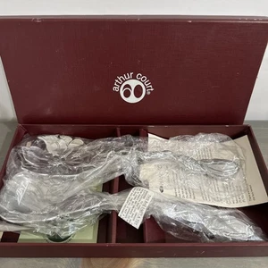 Arthur Court Aluminium Magnolie Blume Servier Set großer Löffel & Gabel Utensil Neu - Bild 1 von 15