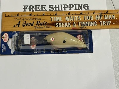 Señuelo Crankbait de Buceo DE COLECCIÓN Tom Mann's 20+ Plus 3" 5/8 OZ HUESO/VIENTRE NARANJA NOS Foto 1 de 3