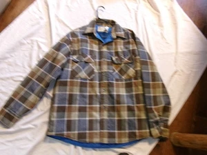 NOS  Sears Quilt Lined Plaid Flannel Shirt Perma Prest Size Large Made In USA - Picture 1 of 8