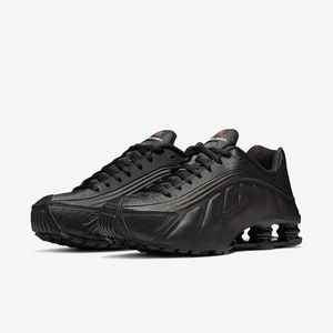 Nike Shox R4 Black Max Orange 2024 Women Unisex Casual Shoes Sneakers AR3565-004 - Picture 1 of 8