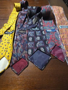 Ferragamo Valentino Polo Balmain Corbata de Seda Lote de 5 Corbatas de Seda para Hombres Imperfectas - Imagen 1 de 8