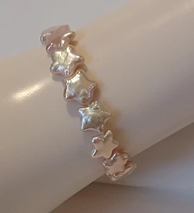 Jtv Pink Star Shaped Pearl Stretch Bracelet... - Picture 1 of 4
