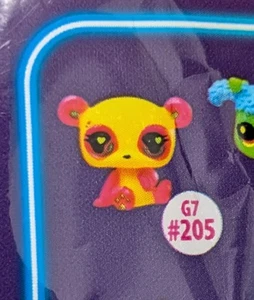 Littlest Pet Shop Lps 205 G7 Black Light Pet Sealed In Bag Yellow Pink Panda - Picture 1 of 3