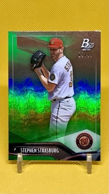 Stephen Strasburg 2021 Bowman lámina verde platino/99 Washington Nationals #31 Foto 1 de 3