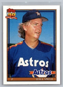 Tarjeta de béisbol 1991 Topps #215 Dave Smith Houston Astros MLB - Imagen 1 de 2