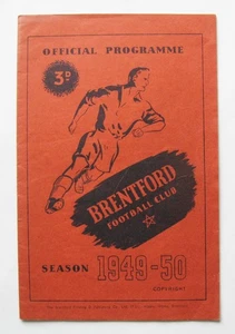 BRENTFORD v SWANSEA TOWN 1949/1950 *Programa de fútbol en excelente estado* - Imagen 1 de 2