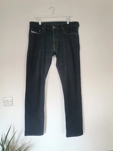 Diesel Industry Tepphar Mens Jeans Navy W33 L30 Cotton Stretch Denim Slim Carrot - Picture 1 of 12