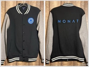 MONAT Varsity Jacke Stil Sweatshirt Herren Small 2-seitig Knopfleiste - Bild 1 von 8
