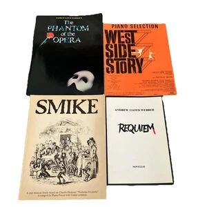 Musical Theatre Score Bundle X 4 Lloyd Webber Phantom Opera Requiem - Picture 1 of 24