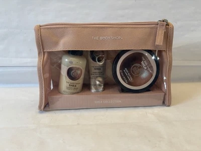 Body Shop 3 Piezas Colección SHEA Set Crema de Ducha Manteca Corporal Crema de Manos Viaje Foto 1 de 4
