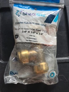 ✅ SharkBite 3/4" x 3/4" x 3/4" Slip Tee Kupfer Push To Connect 818098 - Bild 1 von 2