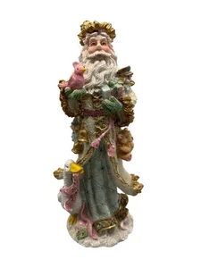 Babbo Natale Statuina Animali Regali 11" Decorazione Natalizia Uccellino Oca Rosa LEGGI - Foto 1 di 6
