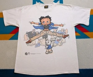 Vintage Betty Boop Boopswings Shirt USA Made Single Stitch 2 Sided Popeye Large - Picture 1 of 7