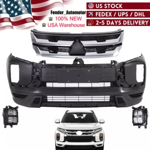 Front Bumper Grill Fog Lights Set For 2020-2023 Mitsubishi Outlander Sport - Picture 1 of 13