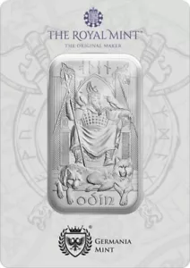 Lingot Royal Mint / Germania Mint Argent 1 Once Dieux nordiques - Odin - Foto 1 di 2