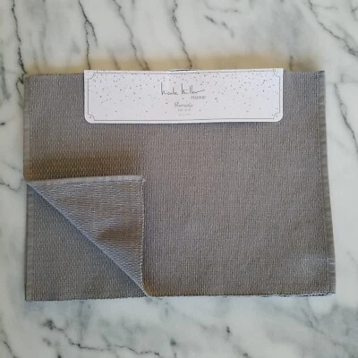 Nicole Miller Home Set of 4 Placemats Gold & Silver Gray Modern Minimalist New - Image 1 of 4