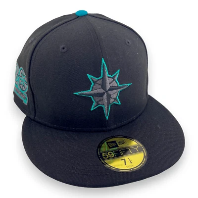New Era Seattle Mariners 20th Anniversary Patch Metallic Logo Pack 59FIFTY Hat - Image 1 of 4