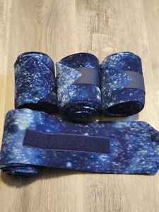 NEU 4er Set marineblau Galaxy Horse Polo Wraps (Pferd/Pony Bein Wraps) - Bild 1 von 1