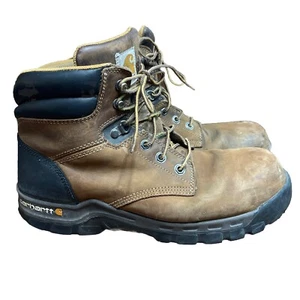 Stivali Carhartt Uomo Lavoro Pelle Marrone Punta Acciaio ASTM F2413-11 CMF6366 US 12 - Foto 1 di 14