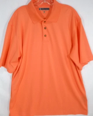 Pebble Beach-Mens Performance Golf Polo Shirt-XL Extra Large-Orange/Coral-Casual - Image 1 of 4