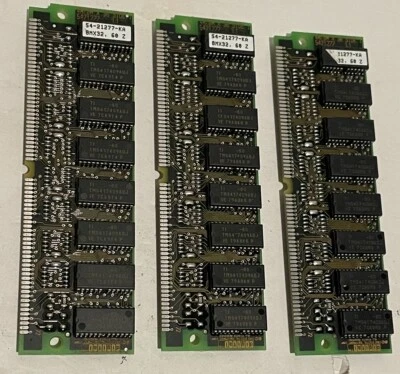 Lote x3 32 MB EDO-RAM 72 pines 8Mx32 PS/2 Simm 60 54-21277-KA 6200/5000 8MBx32 DEC Foto 1 de 4