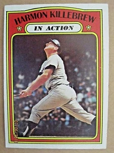 1972 TOPPS BASEBALL CARD #52 MINNESOTA TWINS HARMON KILLEBREW IN ACTION - Bild 1 von 6