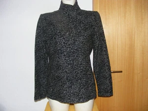 Gr. 40 Jacke NEU Damen schwarz grau gewalkt Walkjacke GHARANI STROK 47 % Wolle - Bild 1 von 6
