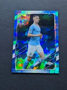 2020-21 Topps Chrome UCL Sapphire Phil Foden Man City - Picture 1 of 2