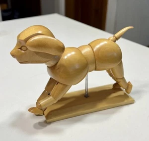 Wood Dog Artist's Articulated Jointed Posable Figure Drawing Model Sketch Tool - Picture 1 of 9