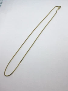 14 Karat Gold Kette Box Glied 1,1 mm breit 15,5" lang 3,8 Gramm - Bild 1 von 4