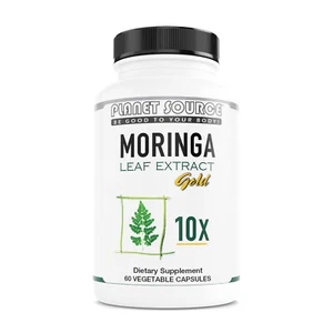 Planet Source Moringa Gold 10X (10,000 mg) extract 60 veggie capsules - Picture 1 of 3