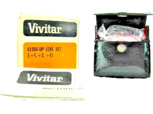 VIVITAR Close Up Lens Set & Case 52MM +1 +2 +4 Still In Plastic Has Instructions - Picture 1 of 3