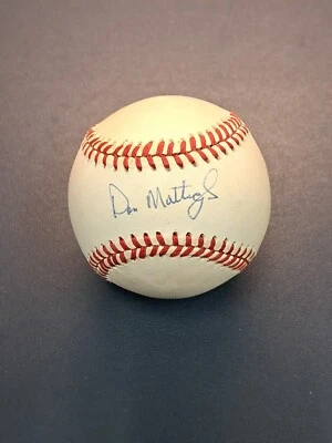 Don Mattingly New York Yankees Signed Baseball Auto Bobby Brown OALB PSA Cert - Image 1 of 3