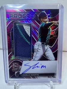 2022 Panini Spectra Noelvi Marte Prospect Neon Pink /25 Three Color Sick Patch - Picture 1 of 3
