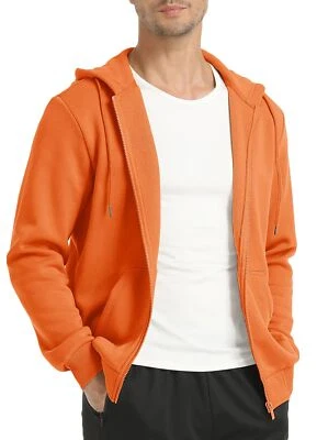 Men's Sweat Jacket Full Zip Hoodies Spring Casual Lightweight Warm Sweatshirts  - Изображение 1 из 4