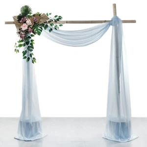 30ft Long Chiffon Wedding Arch Draping Fabric Curtain Panel Event Photo Backdrop - Picture 1 of 337