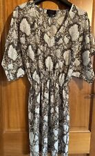 Wayne Cooper women's gathered silver and gold coloured dress size 10
