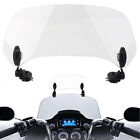 Adjustable Clip On Windshield Extension Spoiler Wind Deflector For Motor Clear