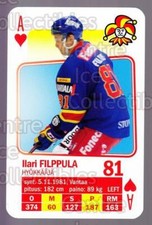 2011-12 Finnish SM LIIGA Playing Card #1 Iiari Filppula