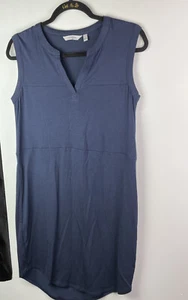 Athleta Gr. Small marineblaues ärmelloses Damenkleid V-Ausschnitt geschwungener Saum - Bild 1 von 7