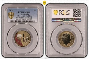 2018 Australia The Magic Pudding Coloured UNC $1 Coin PCGS MS69 - Picture 1 of 1