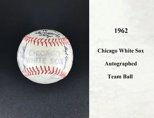 1962 Chicago White Sox AUTOGRAPH Baseball Nellie Fox Al Lopez Wynn Luis Aparicio - Picture 1 of 7